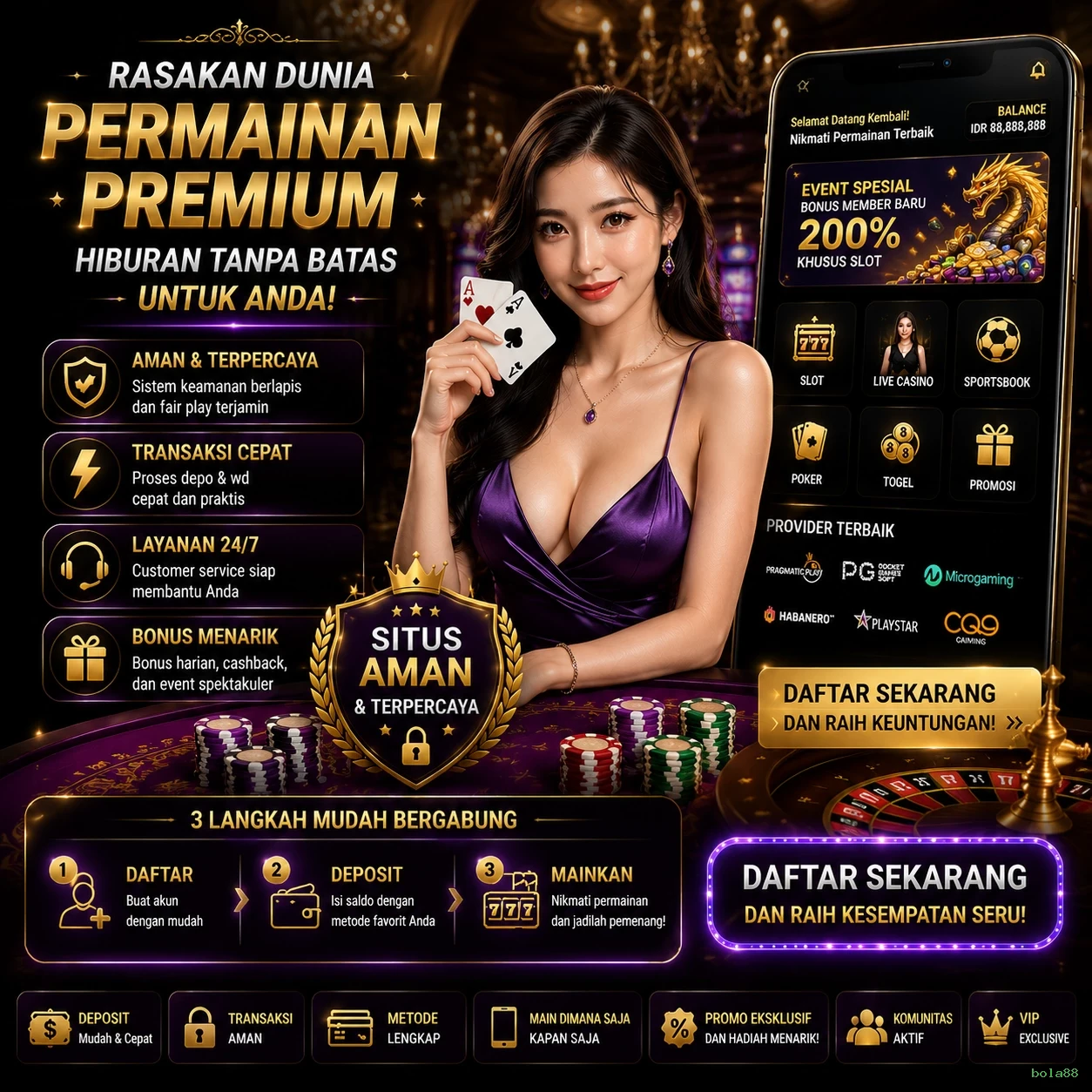 Ikon aplikasi bola88 resmi
